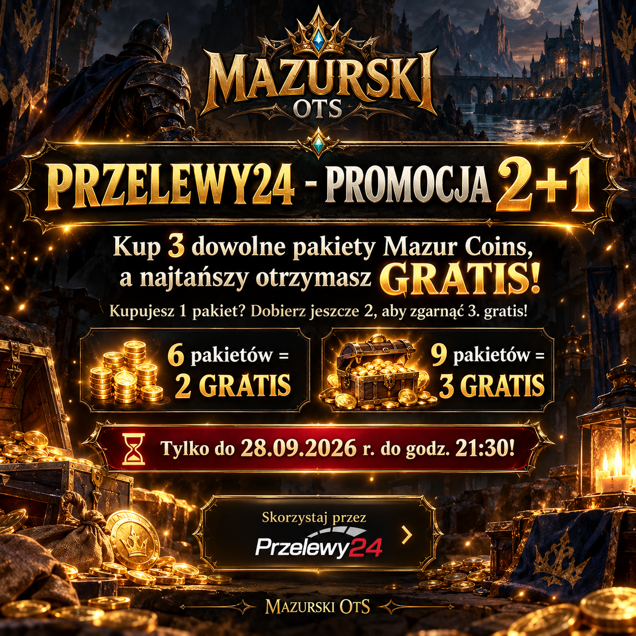 Promocja 2+1 Mazur Coins - Przelewy24